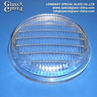 Molded borosilicate glass cover lenses for headlight lamp lens