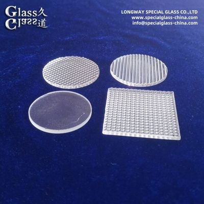 Uv Resistant Textured Borosilicate Glass Lens For Diffused Led Lighting Fixtures
