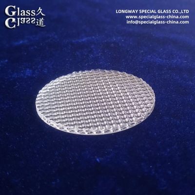 Uv Resistant Textured Borosilicate Glass Lens For Diffused Led Lighting Fixtures