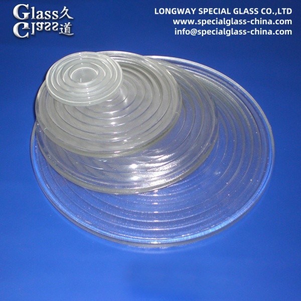 Pressed Borosilicate Glass Fresnel Lenses For Stage Light And Traffic Signal Light